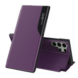 Husa Samsung Galaxy S23 Ultra Eco Leather View flip tip carte, mov