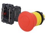 Comutator Siguranță 22mm 2 NC NO Roșu Schneider Electric