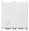 Intrerupator cu revenire simbol sonerie 2M Vimar Plana alb 14008.2.C