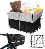 Set de plasa pentru bagaje cu husa pentru ploaie Nizirioo, tesatura oxford, negru, 30 x 30 cm / 40 x 20 cm