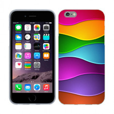 Husa iPhone 6 Plus sau iPhone 6S Plus Silicon Gel Tpu Model Rainbow Abstract foto