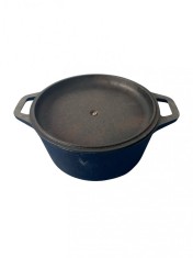 Cratita fonta cu capac 24cm Resigilat Handy KitchenServ