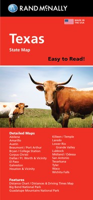 Rand McNally Easy to Read: Texas State Map foto