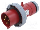 Conector alimentare AC trifazat AMPHENOL IP&amp;S 32A 440V mufă tată
