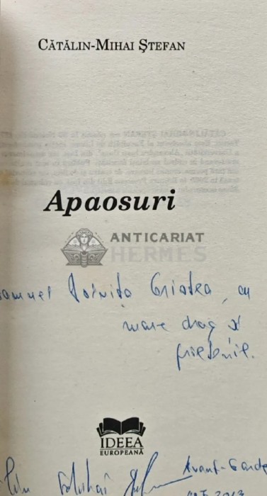 Apaosuri (cu dedicatie) - 2012 - Catalin-Mihai Stefan (AR182)