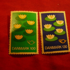 Serie Danemarca 1977 Expozitie Norden - Flora , 2 valori