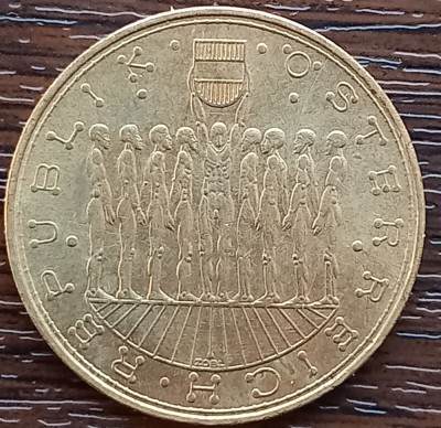 (S) MONEDA AUSTRIA - 20 SCHILLING 1981, JUBILIARA, CELE 9 PROVINCII, MAI RARA foto