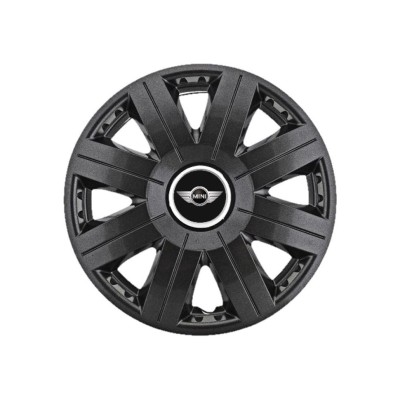 Set 4 Capace Roti 15 inchi (R15) Cosmos Negru, Compatibile cu Minicooper foto