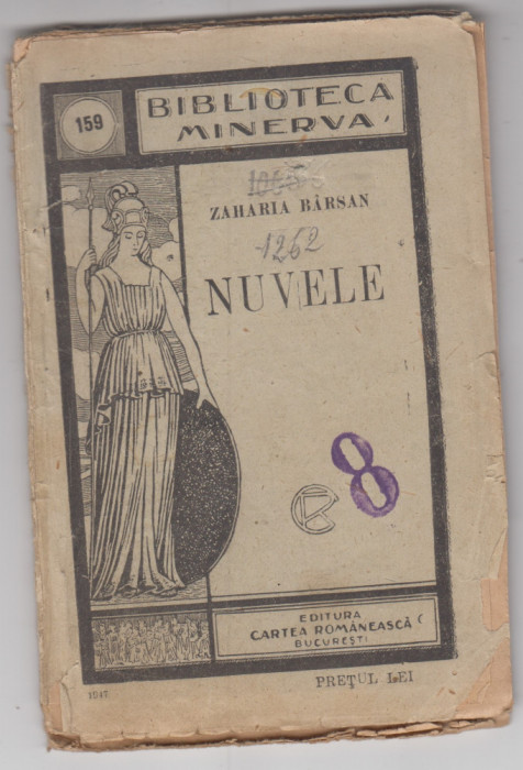 myh 620 - Biblioteca Minerva - 159 - Nuvele - Zaharia Barsan