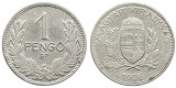 T346 UNGARIA 1 PENGO 1926 ARGINT PRIMA EMISIUNE VF, Europa