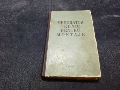 MEMORATOR TEHNIC PENTRU MONTAJE foto