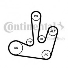 Set curea transmisie cu caneluri RENAULT LAGUNA II (BG0/1) (2001 - 2016) CONTITECH 6PK1795K1 foto