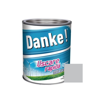 Vopsea alchidica pentru lemn / metal, Danke! Uscare Rapida, interior / exterior, gri luminos, 2.5 L foto