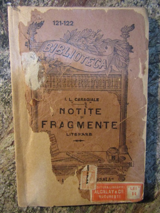 NOTITE SI FRAGMENTE LITERARE -I.L.CARAGIALE