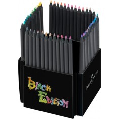 Creioane colorate, 50 culori, Black edition, Faber-castell