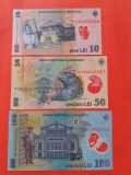 Bancnota 10 lei + Bancnota 50 lei + Bancnota 100 lei 2005(2005) - xf++++ -&gt; aUNC