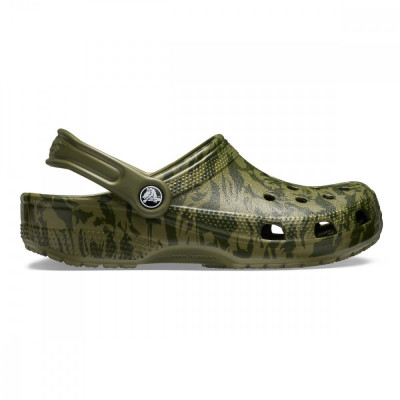 Saboti Crocs Classic Printed Camo Clog Verde - Army Green foto