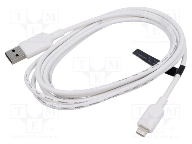 Cablu USB 2.0 VENTION Apple Lightning - USB A nichelat, 2m