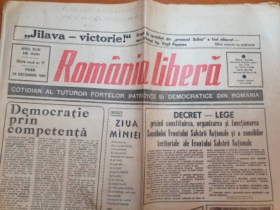 romania libera 29 decembrie 1989-articole si foto revolutia romana foto
