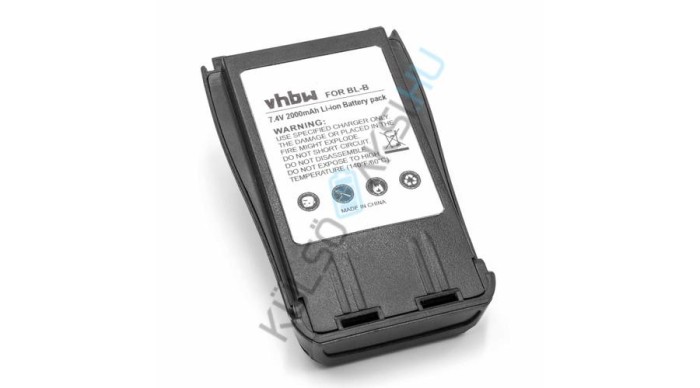 Baterie radio VHBW de &icirc;nlocuire pentru Baofeng BL-B - 2000 mAh 7,4 V Li-Ion
