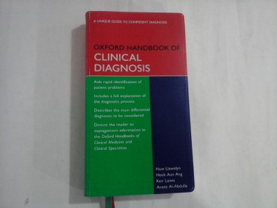 OXFORD HANDBOOK OF CLINICAL DIAGNOSIS - A UNIQUE GUIDE TO CONFIDENT DIAGNOSIS foto