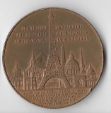 Medalie Souvenir de mon ascension au 1 etage de la Tour Eiffel,1889,42 mm, Cupru, Europa