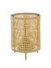 Lampa de masa cu model tip ratan de culoare bej, 12.5x17.5 cm