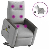 vidaXL Scaun electric pentru masaj picioare &icirc;n picioare stofa gri nor
