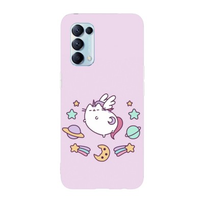 Husa compatibila cu Oppo A74 5G, Viceversa, model Unicorn Pusheen, Silicon, TPU foto