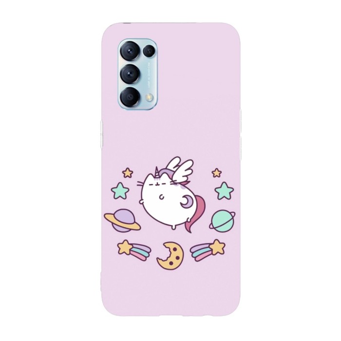 Husa compatibila cu Oppo A74 5G, Viceversa, model Unicorn Pusheen, Silicon, TPU