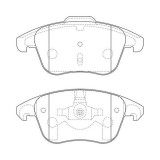 Set Placute frana punte fata SRLine Polonia, Citroen C4, 202018; C4 Grand Picasso, 202013; Ds4 202015, Ds5 202016; Peugeot 208, 202020; 3008, 5008;