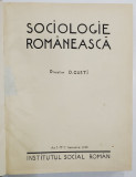 SOCIOLOGIE ROMANEASCA, DIRECTOR DIMITRIE GUSTI, ANUL I, IANUARIE - NOIEMBRIE 1936