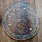 Platou branzeturi, sticla, vintage Pukeberg, Suedia, Eva Englund, 29cm diametru