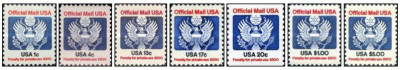 Statele Unite 1983 - timbre de penalizare, serie neuzata foto