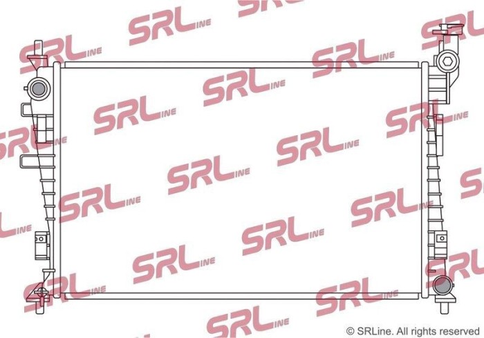 Radiator Ford Focus 04-11, motor: 2.0, intrare - conector rapid, 680x428x16, SRLine, Aluminiu/ Plastic brazat, 8S438005A; 8S438005AC