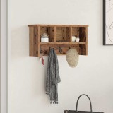 VidaXL Răcător de paltoane montat pe perete Lemn vechi 50 x 16 x 26 cm