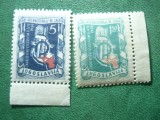2 Timbre Yugoslavia 1948 - Congres Zagreb , val 5 si 1,5