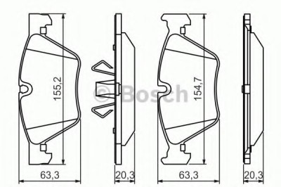 Set placute frana,frana disc BMW Seria 1 Cupe (E82) (2007 - 2013) BOSCH 0 986 494 117 foto