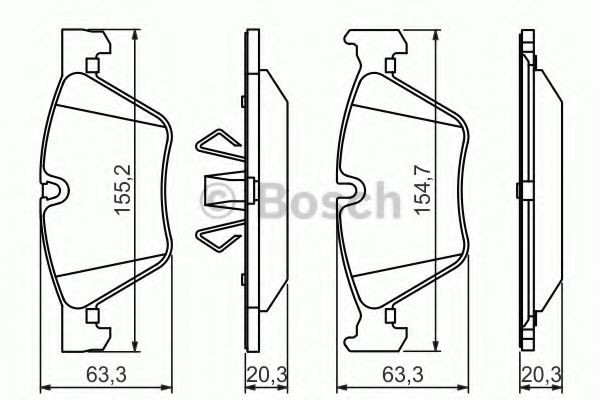 Set placute frana,frana disc BMW Seria 1 Cupe (E82) (2007 - 2013) BOSCH 0 986 494 117