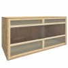 Terariu vidaXL Lemn 100x47x47 cm Multicolor, Sticla, Otel, Cutie Reptile, Hranire, Ventilatie
