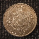 Moneda Argint Brazilia 500 Reis 1889 Pedro II - Argint Istoric America de Sud, America Centrala si de Sud