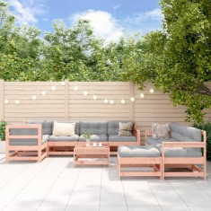 vidaXL Set mobilier relaxare gradina, 10 piese, lemn masiv Douglas foto