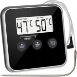 Termometru alimentar cu sonda, afisaj digital, LCD, 0-300 grade, alerta