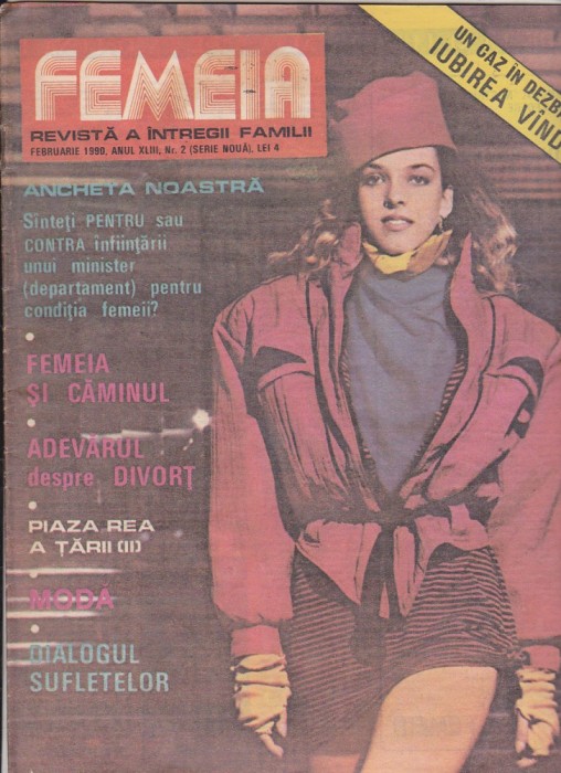 bnk rev Femeia - februarie 1990 - anul XLIII nr 2