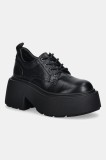 Buffalo pantof Vicious Lace Up Lo culoarea negru, cu platformă, 1622483-BLK