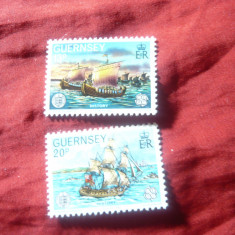 2 Timbre Guernsey 1982 Europa CEPT Istorie , val. 13p si 20p