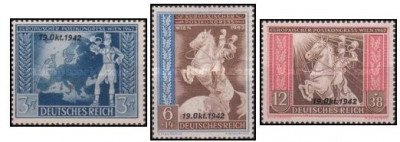 Deutsches Reich 1942 - Postkongress, cu supratipar, serie neuzat foto