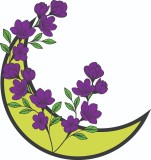 Cumpara ieftin Sticker decorativ, Luna, Mov, 63 cm, 7242ST, Oem