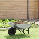 vidaXL &Icirc;nlocuire tavă pentru roabă Argintiu 80 x 60 x 25 cm Oțel 42007978