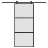 Ușă glisantă cu set de feronerie sticlă temperată și aluminiu